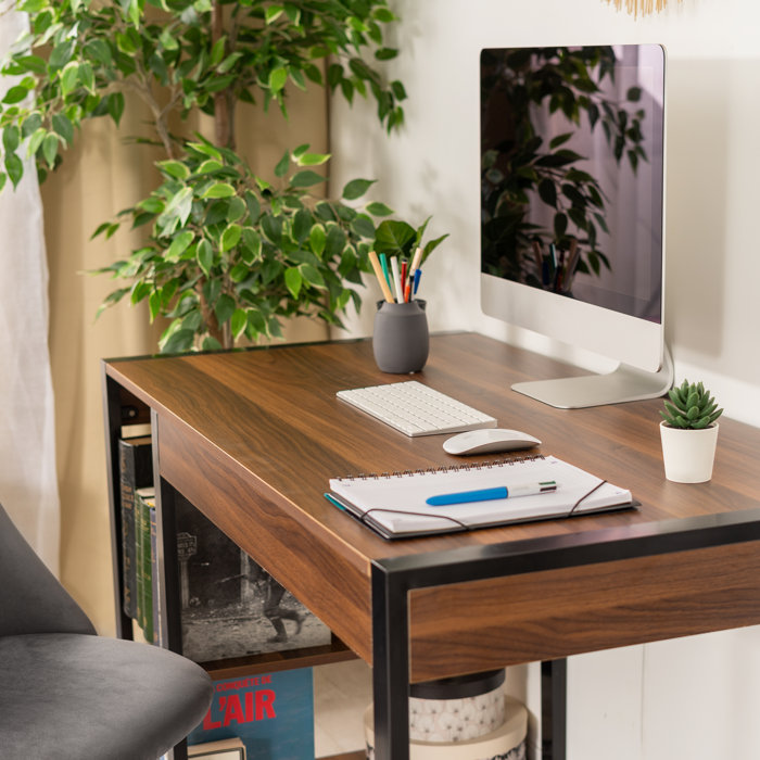 Zipcode Design™ Avondale 47" W Industrial Style Work Desk with Shelf